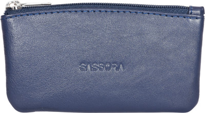 Sassora Genuine Leather Small Unisex Zip Closure Key Pouch-A260 Pouch