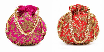 NS enterprises Pink,red Potli