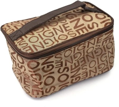 Home Brilliant Square Cosmetic Handbag with Mirror, Travel Makeup Storage Bag (20 x 13 x 3 CM) Cosmetic Bag