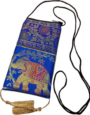 Asha Creation Designer Banarasi Mini Sling Mobile Pouch