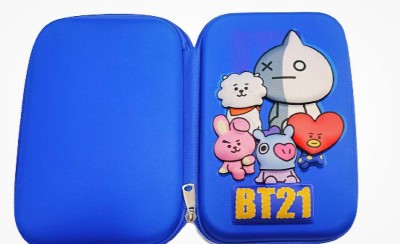YEF Pack of 1 New Design BTS Pencil Box Cute 3D Large Pouch