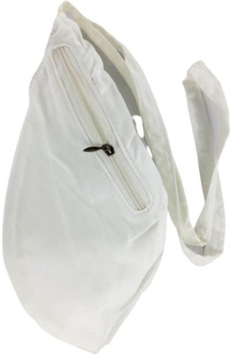 Roy's Fashion White Japa Mala/Chanting/White Gomukhi Japa Bag with Zip Pocket (Pack of 01)_New Potli