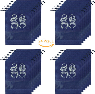 Lellow Non-Woven Waterproof Cosmetic Makeup Kit Storage - Travel Toiletry Vanity Bag Cosmetic Bag(Pack of 24)