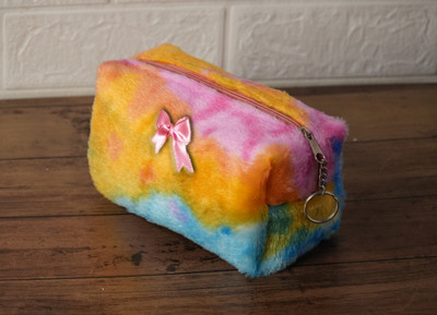 PICKKART Soft Furry Makeup Pouch Cosmetic Bag