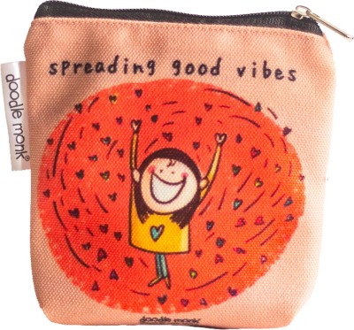 Doodle Monk Spreading Happiness Coin Purse Coin Purse