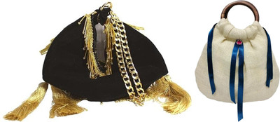 athizay Ethnic Handbags for Women Potli bags With Golden Moti Potli