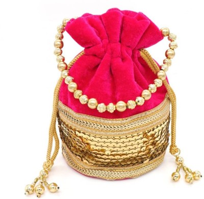 SIDDIVINAYAK CREATION Premium Velvet base Potli Purse/Batva Potli