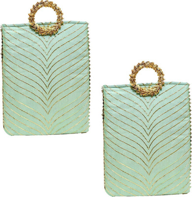 Dulhan Enterprises 2GHPB8X11_PGRN115 Potli(Pack of 2)