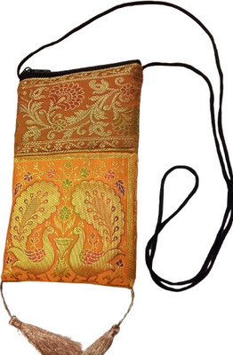 Asha Creation Designer Banarasi Mini Sling Mobile Pouch