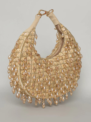 QAIDAFASHION cream messenger Potli