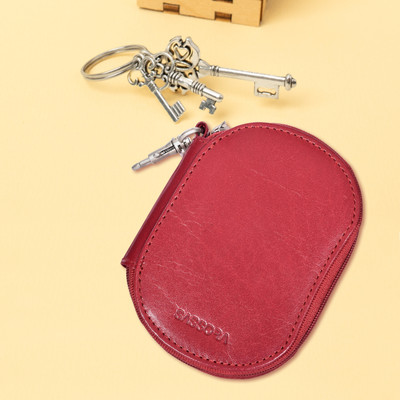 Sassora Genuine Leather Unisex Oval Shape Multi Key Pouch-A663 Pouch
