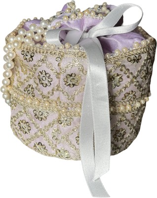 potbel Light purple Potli Bag with Pearls Potli