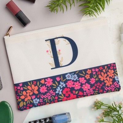 Doodle Monogram Pouch - D Pouch