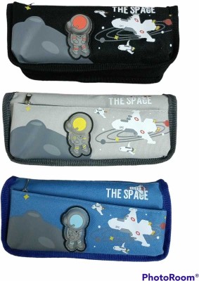 YEF Pack of 1 Space 3D Pouch - Multi-Purpose Pouch – Double Compartment Pouch