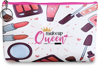 GOVIND SONS STORE Pouch/Storage an Travel Makeup Pouch for Girls Art Makeup Queen Polyester waterproof, for Kids, Pencil Case, Large Capacity Art Polyester Pencil Box(Set of 1, White)