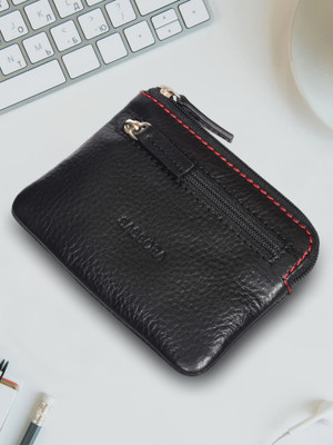 Sassora Genuine Leather Unisex Small Black Key Pouch-SSRA_A237 Pouch