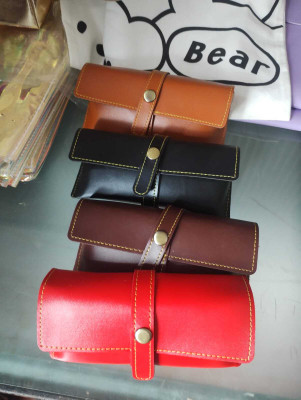 khaass KH004_SunglassesCase_DarkBrown Brown Car Sunglass Clip Holder