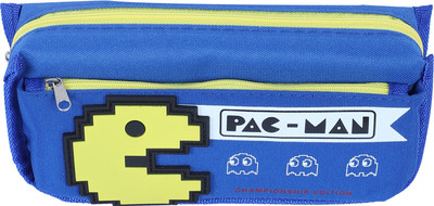 Urban Magic PacMan PacMan Pouch Art Polyester Pencil Box(Set of 1, Blue)