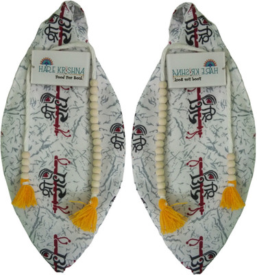 Hare Krishna Food For Soul Sri Radhe Bead Chanting Bag-Gomukhi Jaap Mala Bag-Japa Mala Bag Potli(Pack of 2)