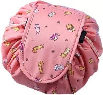 Zonkar Portable Folding Drawstring Makeup Bag Large Capacity Cosmetic Bag