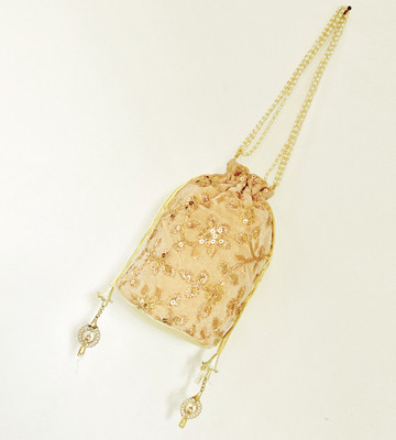 byra Velvet Sequence Potli Bag Potli