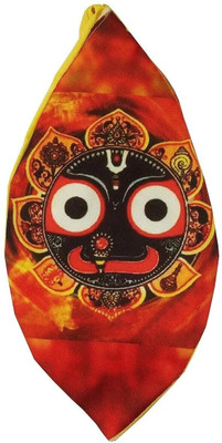 Vrindavanstore.in Shree Jagannath Photo printed Jaap Bag Made With Cotton in Multicolor pack of 2 Potli