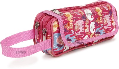 Sanjis Enterprise Colourful Printed Pencil Case, Multi- Slot Pencil Pouch Cosmetic Bag