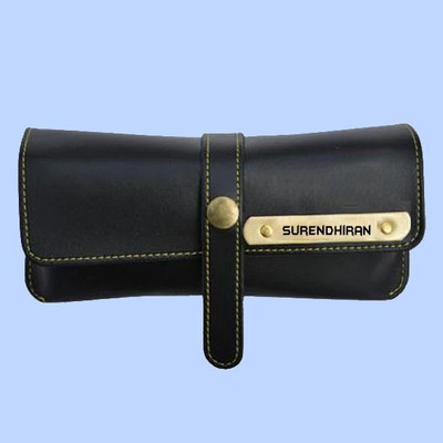 SY Gifts Surendhiran Name Black Sunglass Holder Pouch