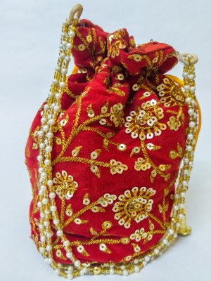 oreogem collection Women's Ethnic Rajasthani Silk Potli Bag Potli Purse Bridal Purse Potli