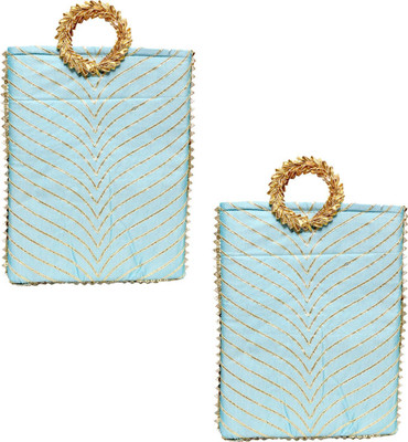 Dulhan Enterprises 2GHPB8X11_SBL115 Potli(Pack of 2)