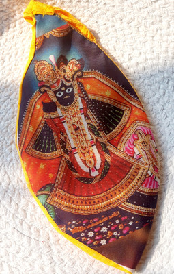 Guli Guli YELLOW BEAD BAG DIGITALLY PRINTED BANKE BIHARI Potli