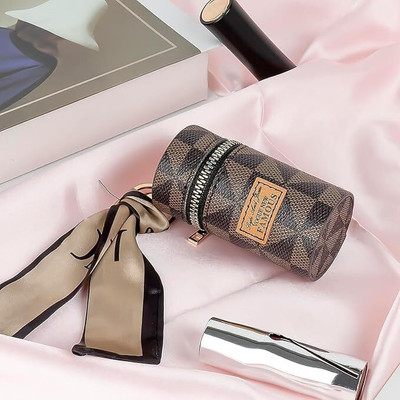 Poohan Mini Leather Bag Keychain Multipurpose Travel Lipstick Pouch Portable Pack of 1 Coin Purse