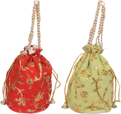 Sunesh Creation Embroidered Potli Bag Gift for Wedding & Other Occasion Potli