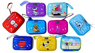 uniqueexpo Pack Of 2 Double Sided Cartoon Print BTS Tin Pouch Coin Purse(Pack of 2)