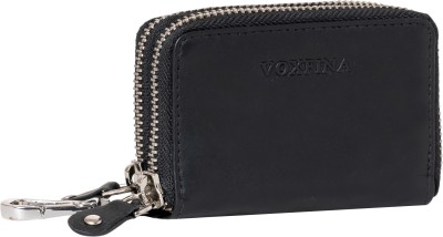 VOXFINA Unisex Leather Key Case Wallet Pouch Bag Keychain Holder with Key Ring & Zipper Pouch