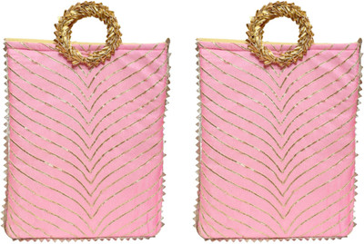 Dulhan Enterprises 2GHPB8X11_BPNK115 Potli(Pack of 2)