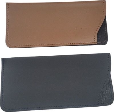 Nooks Sunglasses and eyewear Pouches and zipper with cloth Pouch(Pack of 2)