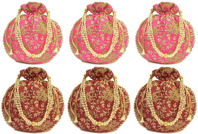 Jaidadadaba Women Pouch Potli Potli(Pack of 6)