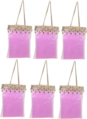 Dulhan Designer Work Lace Potli Bag Potli(Pack of 6)