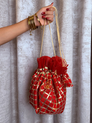 Shagun Shakti Godh Potli Pouch / Potlis for womens / Lehriya potlis for womens Begs Potli