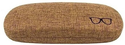 OKU Linen PU Leather Sunglasses Cases Hard Shell Unisex Pouch For Eyewear Pouch