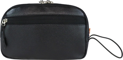 Mike Pu Leather Multipurpose Pouch - Black Pouch