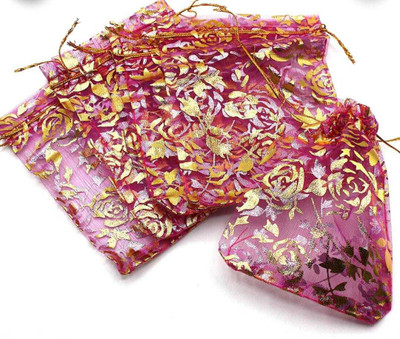 Koogly Potli Bags, Organza Bag 5X7 with Drawstring Pack Of 20Pc Potli(Pack of 20)