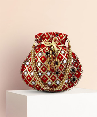 lookingfab Potli Matka-05 ( Red ) Potli