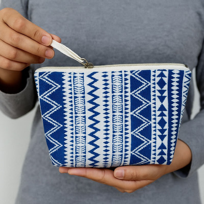 CROP MOON Canvas Cosmetic Bags Printed Makeup Bag Multi-Function Travel Organizer Cosmetic Bag