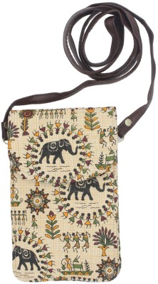 Tickles Elephant Printed Fabric One Side Shoulder Chain Mobile Pouch for Women Mobile Pouch