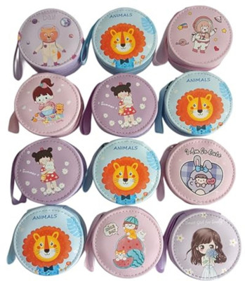 Gold Leaf Round Shape Coin Pouches-12PCs Coin Purse(Pack of 12)