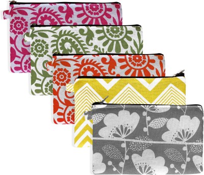 AKHVI Printed Cotton Pouch Pouch(Pack of 5)