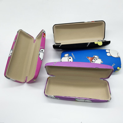 SYGA 1 Piece Cartoon Pattern Hard Eyeglasses Protector Case for Children(Multi color) Pouch