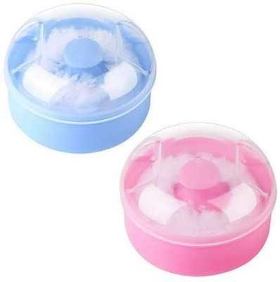 TRUOM 2 Pieces Body Powder Container(Multicolor)